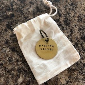Raising Wolves - Hand stamped keychain